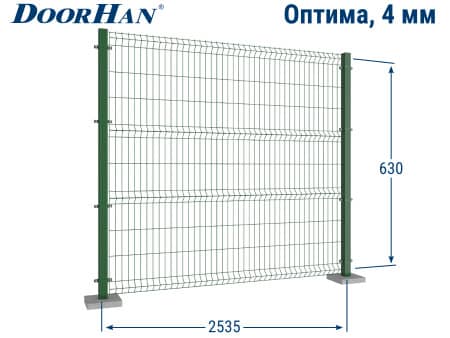 Купить 3D заборную секцию ДорХан 2535×630 мм в Смоленске от 1183 руб.
